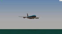 YS Flight Boeing 747 KLM Land At Sint Maartin