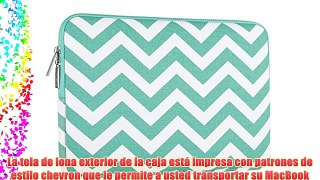 Mosiso - Fundas para Portatil Estilo Chevron Tela de Lona Funda Blanda Bolso Sleeve para Ordenador