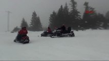 Bursa Beyaz Cennete Kar Motoru Kazası