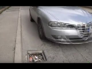 Aversa (CE) - La caditoia "trappola" in Via Fermi (02.02.16)