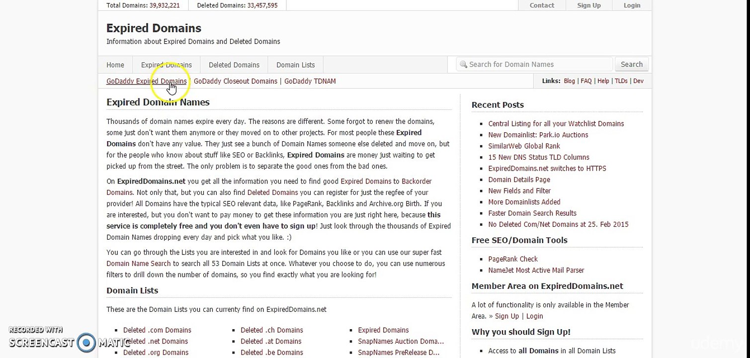 Expired and CloseOut Domains