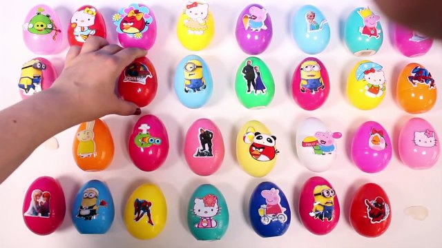 Surprise Eggs Angry Birds Peppa Pig Minions Hello Kitty Disney Frozen Spiderman MLP Huevos Sorpresa
