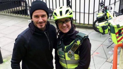 David Beckham Treats Paramedic and Injured Elderly to Hot Drinks