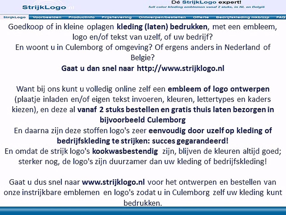 Kleding bedrukken Culemborg