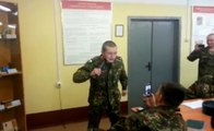 Russian Soldier Tazes Himself