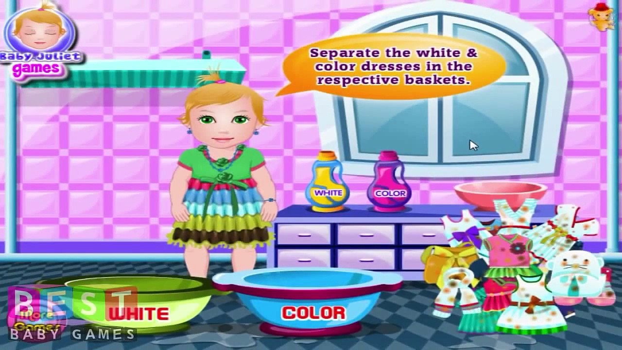 ღ Baby Juliet Washing Clothes 3D Movie TV Show - Baby Game for Kids