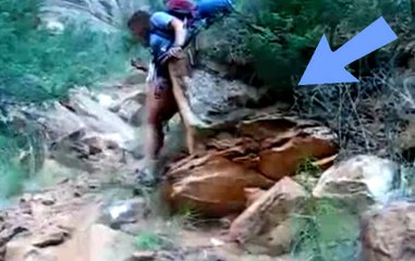 Hiker Almost Killed By Giant Boulder
