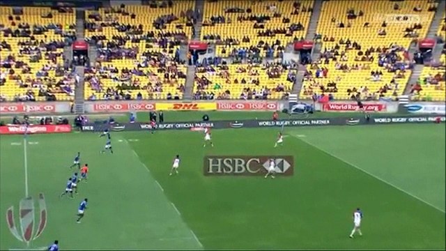 France 7 : cadrage débordement et essai de 80 mètres pour Damien Cler