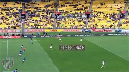 France 7 : cadrage débordement et essai de 80 mètres pour Damien Cler