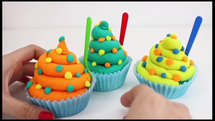 Play Doh Surprise Cupcakes SpongeBob Mickey Mouse Star Wars Toy Videos Madalenas con Sorpresas