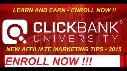 NEW Clickbank University  Video Training  - 2015