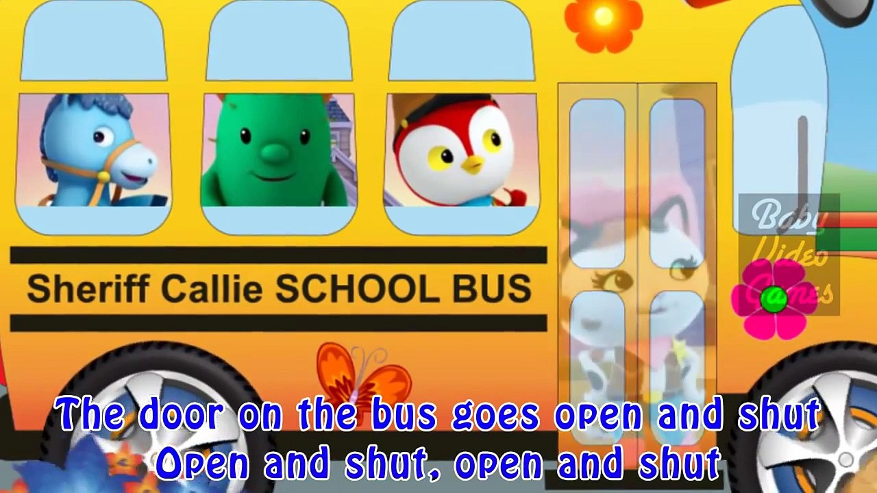 Wheels on the Bus Sheriff Callie s Wild West Song for Kids School Bus Nursery Rhymes644
