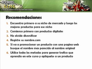 6  Recomendaciones finales de afiliados elite
