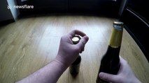 How to open a beer bottle with another beer bottle
