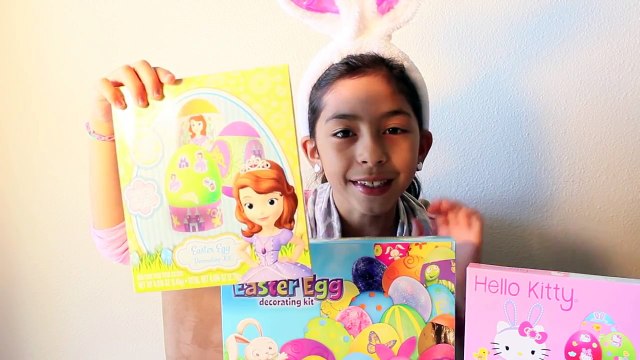 Coloring Easter Eggs with Sofia the First and Hello Kitty Stickers| B2cutecupcakes