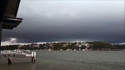 Sydney Men Run for Cover as Lightning Strikes Metres Away
