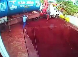 Un déchargement de citerne raté qui va provoquer d'énormes dégâts