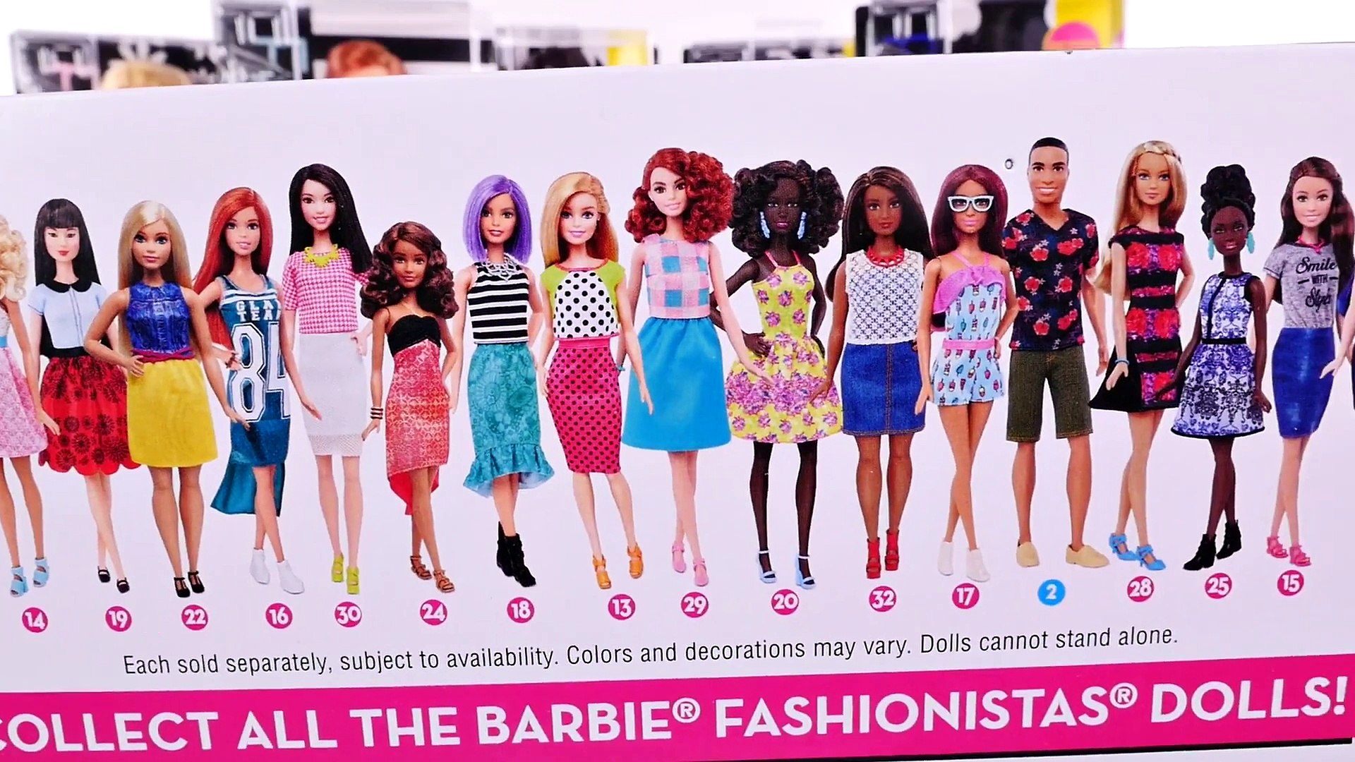 frugtbart relæ Halloween 6 NEW Barbie Fashionistas The Doll Evolves 2016 Mattel Barbies Different  Skin,Hair,Height,Size - video Dailymotion