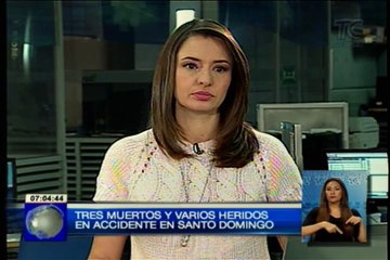 Tres muertos y varios heridos en accidente en Santo Domingo