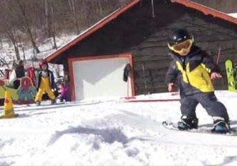 One-Year-Old Makes Snowboarding Look Easy