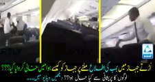 Alleged bomb explosion on plane forces passengers to evacuate mid-air! Watch RAW Footage filmed by a passenger