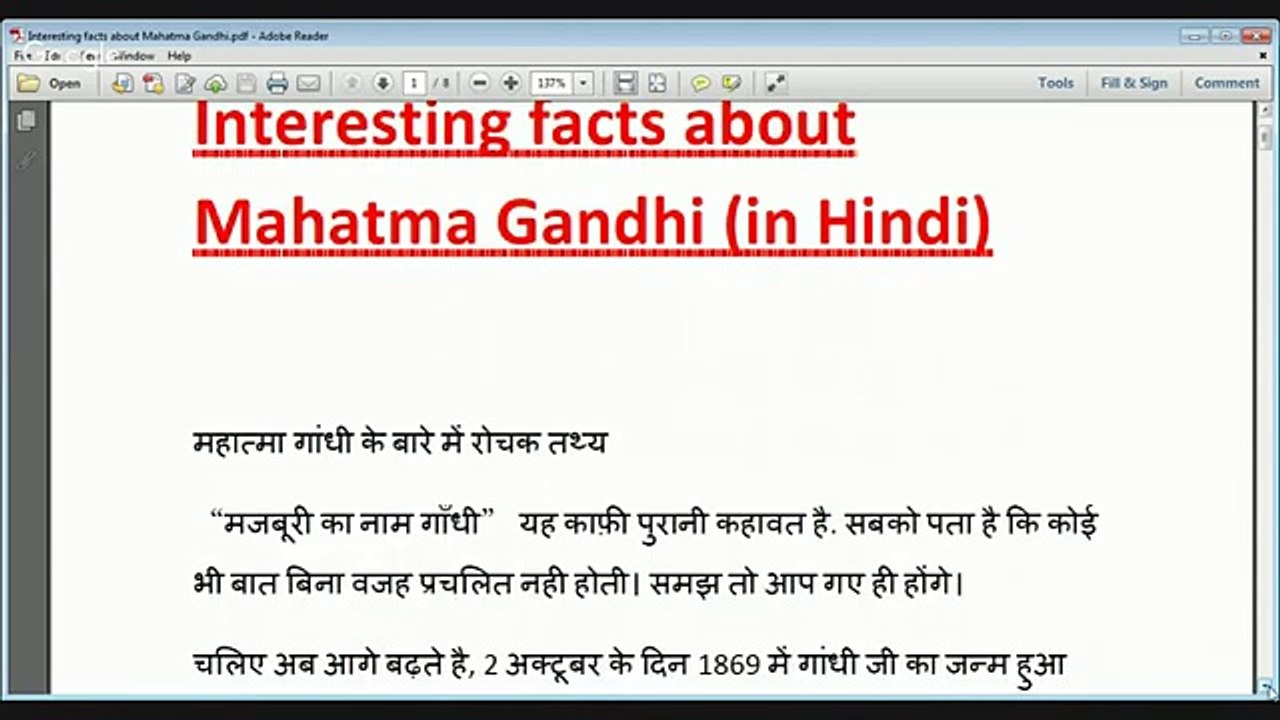 Interesting facts about Mahatma Gandhi (Funny Videos 720p)