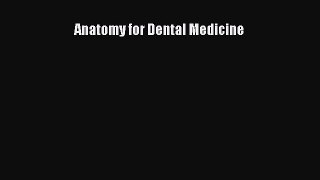 Anatomy for Dental Medicine  PDF Download