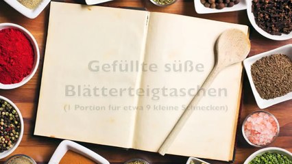 Süße Blätterteigschnecken gefüllt mit Kakaopulver und Zimt