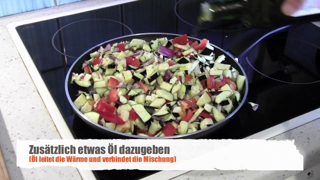 Zucchini Reispfanne mit Schafskäse - Rezept