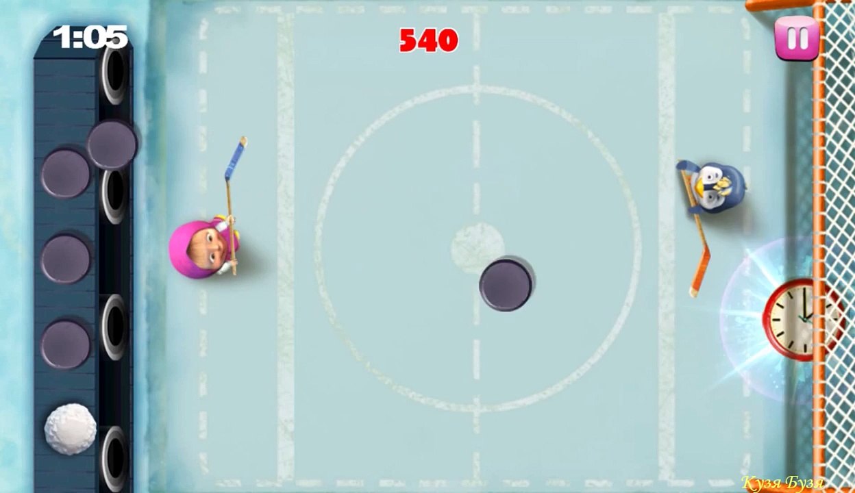 Игра Маша и Медведь - Хоккей - Веселая игра для детей