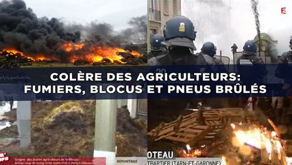 Colère des agriculteurs: Fumiers, blocus et pneus brûlés