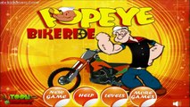 Popeye the sailor man cartoon :Popeye Bike Ride - Cartoon game for children