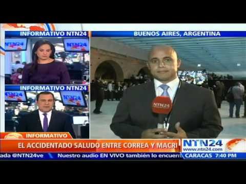 Vea el tropezón de Rafael Correa durante la toma de posesión de Mauricio Macri
