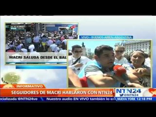 Macri baila cumbia tras recibir el bastón de mando y la banda presidencial en la Casa Rosada