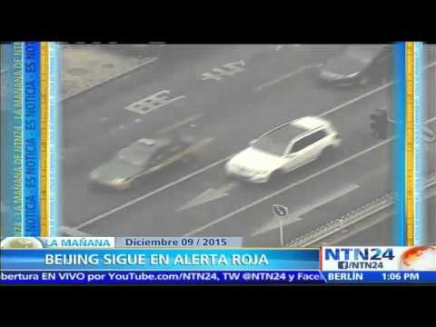 Continúa la alerta roja en Beijing por altos niveles de polución