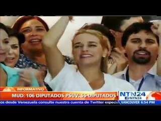 CNE afirma que la oposición ha asegurado 106 curules, 6 menos que las anunciadas por la MUD