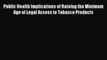 Public Health Implications of Raising the Minimum Age of Legal Access to Tobacco Products Read