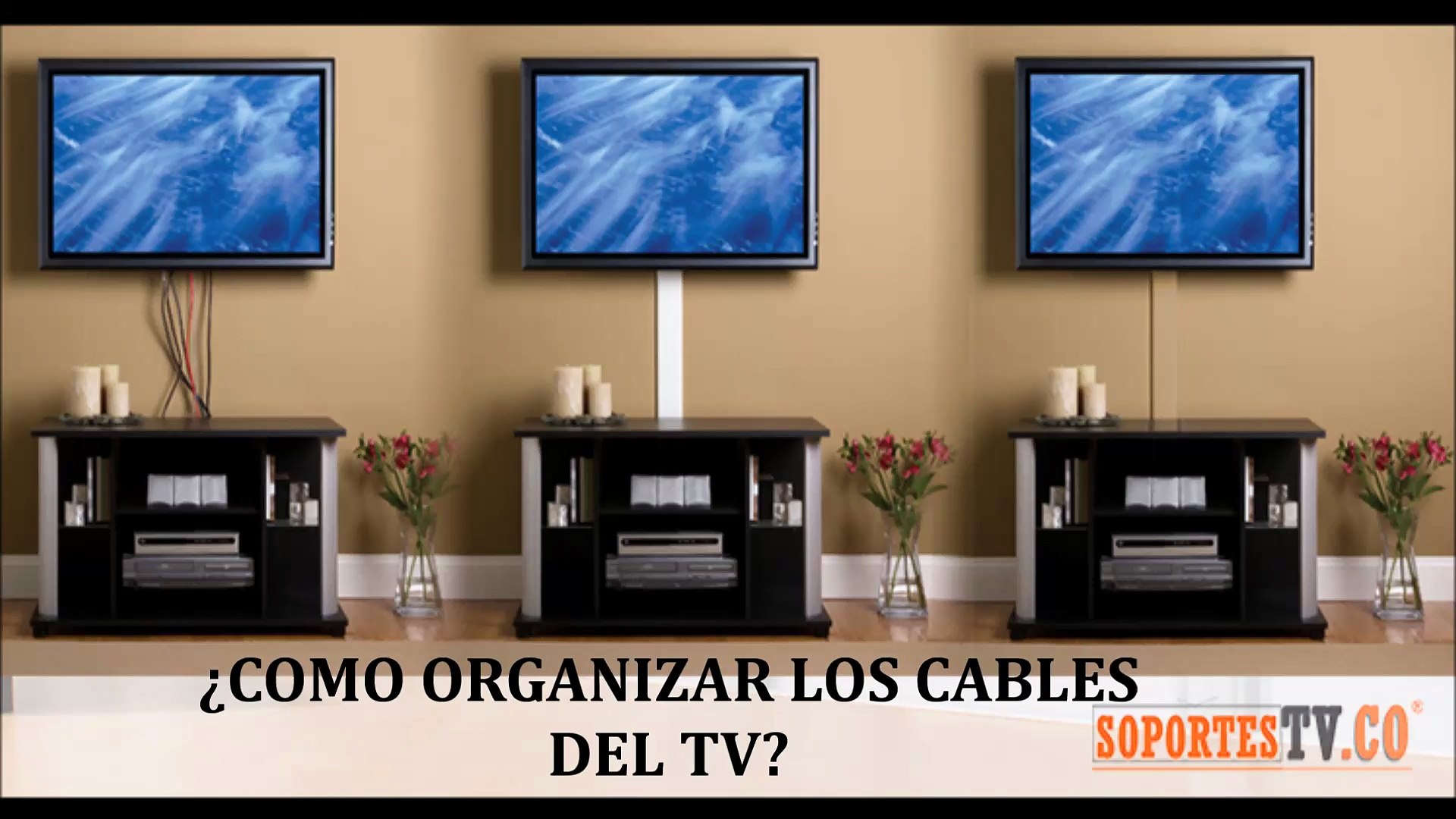 COMO OCULTAR ORGANIZAR LOS CABLES DEL TV CON CANALETA ADHESIVA PLASTICA -  Vídeo Dailymotion