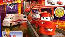 Disney Pixar Cars Toon Rescue Squad Mater Saves Lightning McQueen Ambulance Burning Buildi