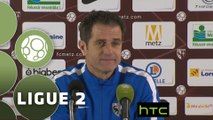 Conférence de presse FC Metz - Stade Lavallois (1-0) : Philippe  HINSCHBERGER (FCM) - Denis ZANKO (LAVAL) - 2015/2016