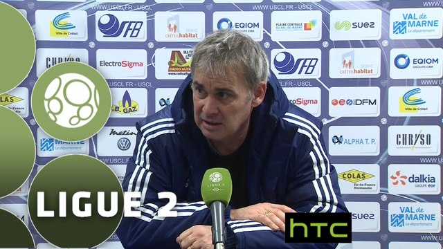 Conférence de presse US Créteil-Lusitanos - FC Sochaux-Montbéliard (1-1) : Laurent ROUSSEY (USCL) - Albert CARTIER (FCSM) - 2015/2016