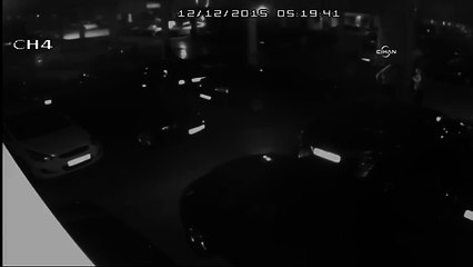 Galerinin kurşunlanması güvenlik kamerasında