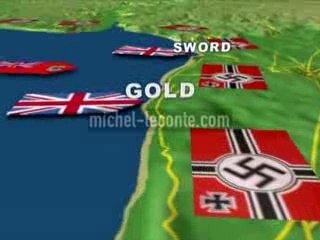 D-DAY, June 6, 1944, Normandy map