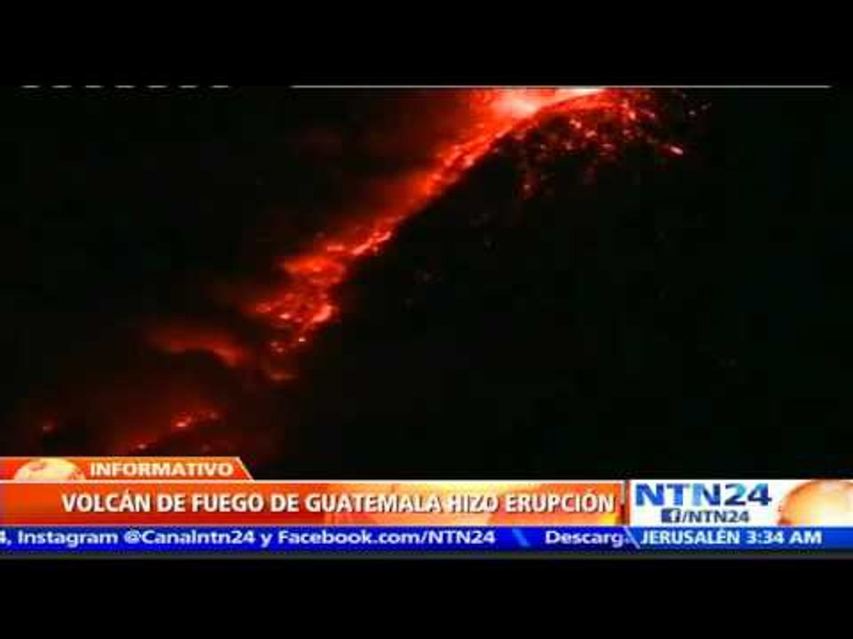 Volcán de Fuego en Guatemala continúa en erupción con constantes explosiones