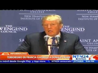 Atentados terroristas en París habrían favorecido a Donald Trump en encuestas