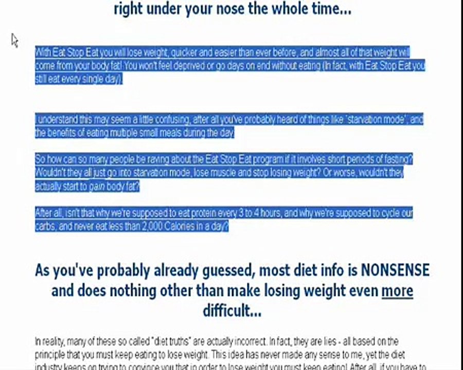 Best Eat Stop Eat Review | Intermittent Fasting Weight Loss