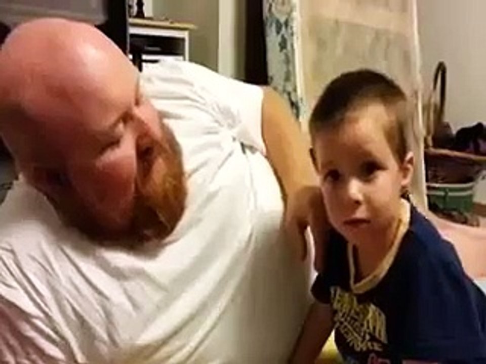 Funny Dady Prank With His Little Kid