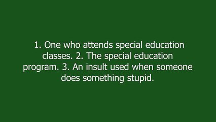 Sped meaning and pronunciation