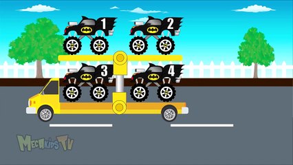 Big Tow Truck - Counting Batman Trucks - Video For Kids