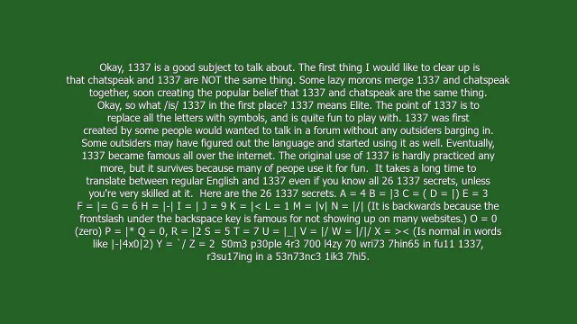 1337 speak meaning and pronunciation